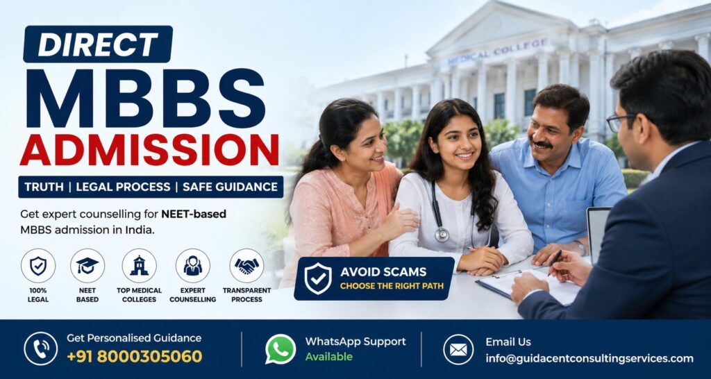 Student receiving expert counselling for direct MBBS admission in India through legal NEET-based process