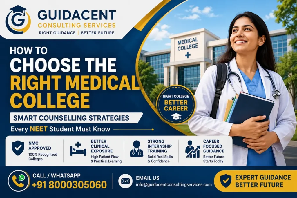 NEET student choosing the right medical college with expert MBBS counselling guidance and clinical exposure comparison