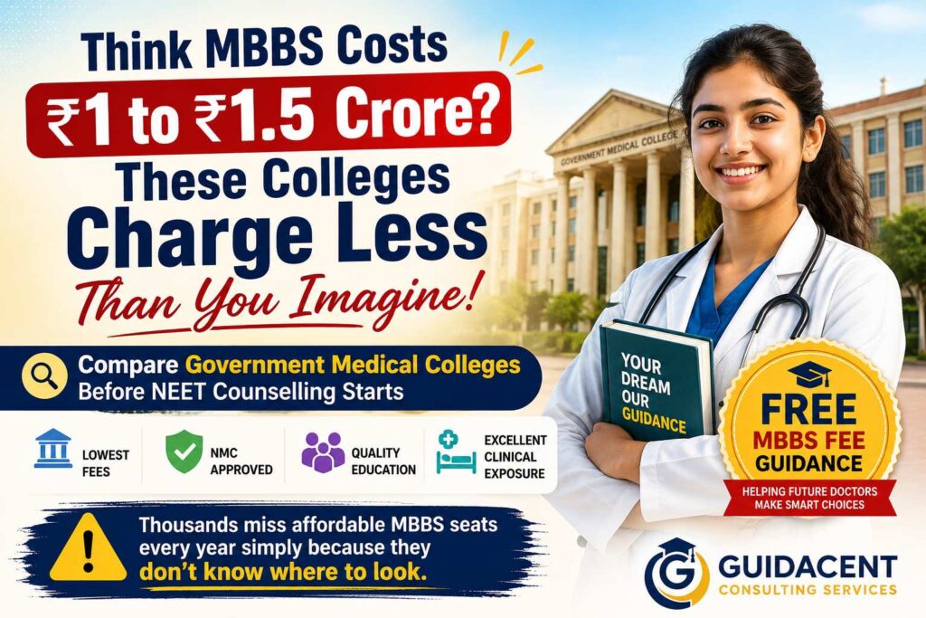 Cheapest MBBS Colleges in India government medical college fee comparison state wise