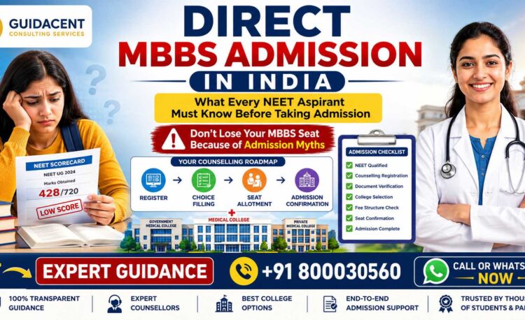 Student seeking Direct MBBS Admission in India understanding legal counselling pathways and admission opportunities