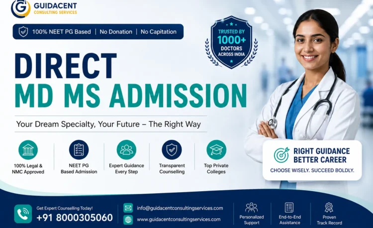 Direct MD MS admission guidance through NEET PG counselling with medical college selection and counselling support