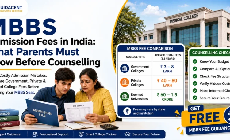 MBBS Admission Fees in India for government medical colleges private medical colleges and deemed universities